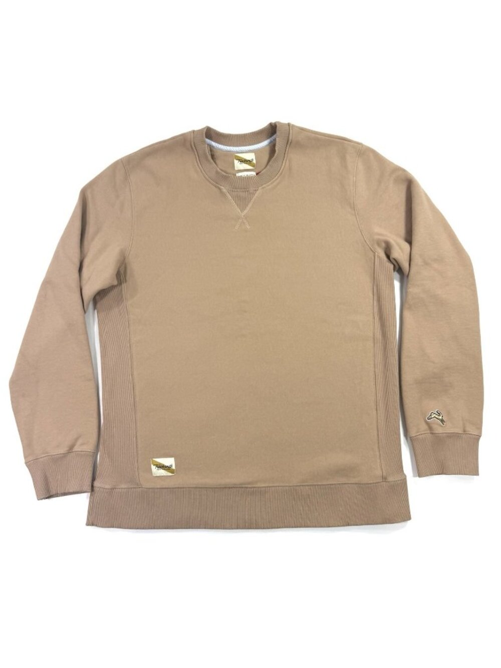 Tracksmith Mens Sweatshirt Trackhouse Crew Size Large Running Athletic Khaki